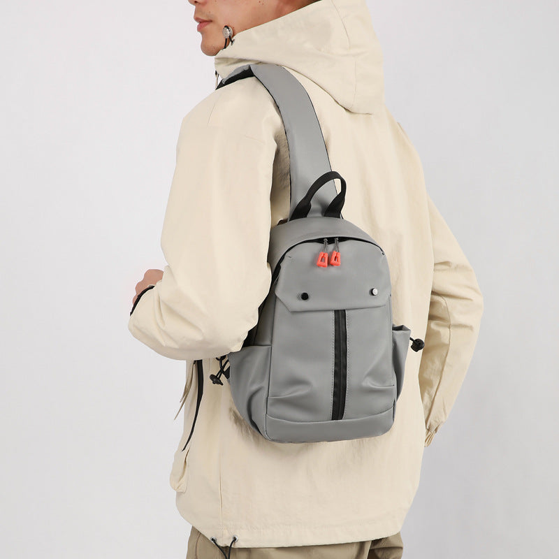 Cross-border breast bag men's casual versatile shoulder bag outdoor sports cycling messenger bag Korean version trendy fashion handbag