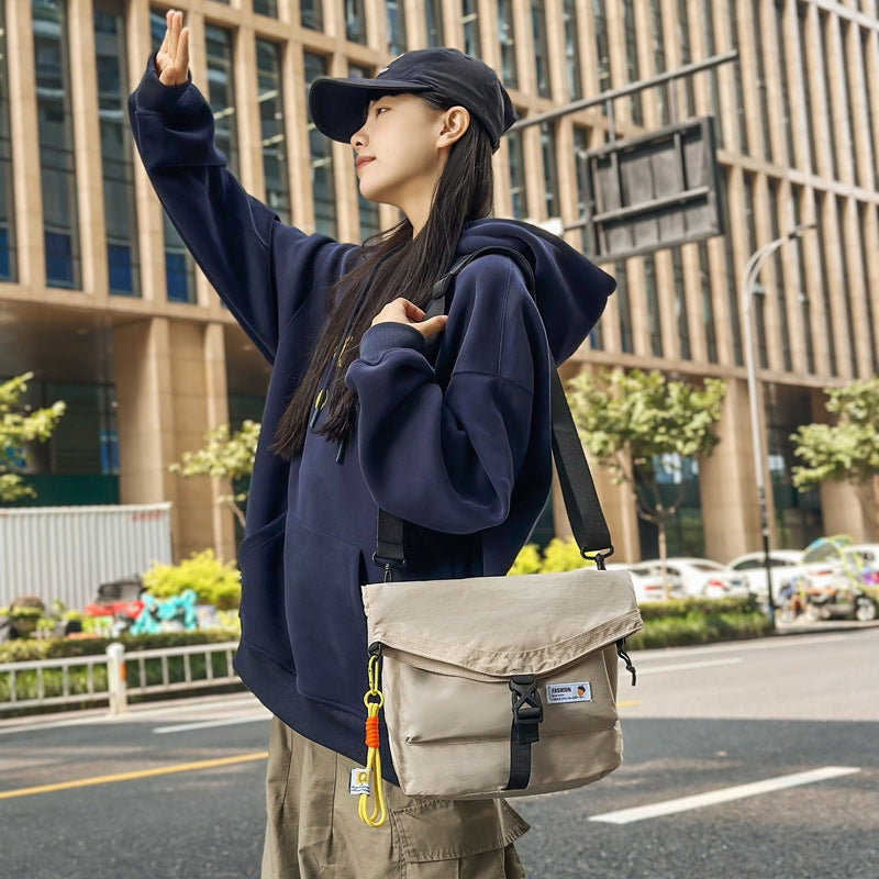 Crossbody bag 2024 new men's trendy brand functional tooling style fanny pack women's fashion sports shoulder large-capacity cycling bag