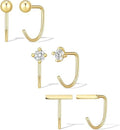 Amazon cross-border new zircon simple suit earrings versatile commuter hong kong style elegant earrings fashionable stylish women