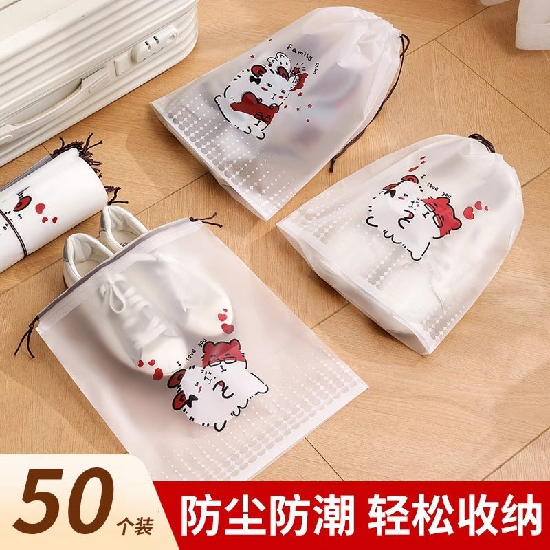 Mengqu drawstring type travel shoe box storage bag suitcase clothing underwear sorting and packing disposable travel artifact
