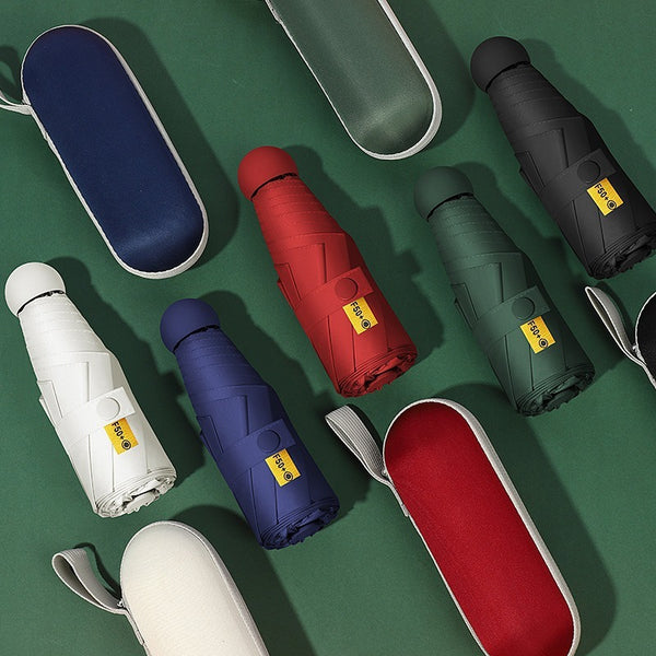 50% off sunscreen sun umbrella mini pocket capsule umbrella folding umbrella advanced sense weather and rain sunshade umbrella customization