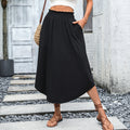 C1-53126# cross-border european and american ins fashion versatile high waist casual style women's skirt