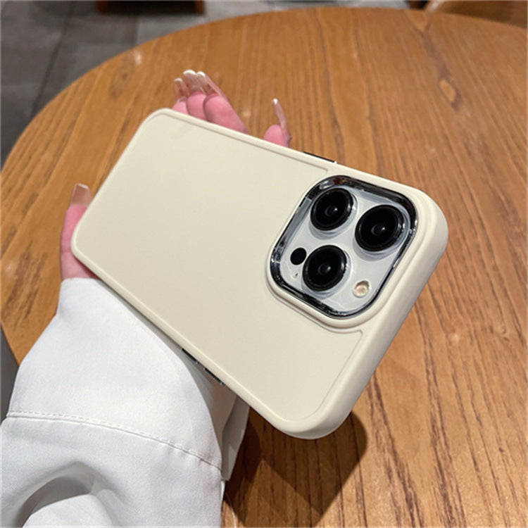 Suitable for apple 16pro metal photo frame mobile phone case iphone7p/xr caramel color protective cover suitable for all series