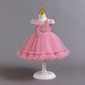 Ready-to-ship new baby girl dress - tulle flower cake princess dress - first birthday dress - baby dress