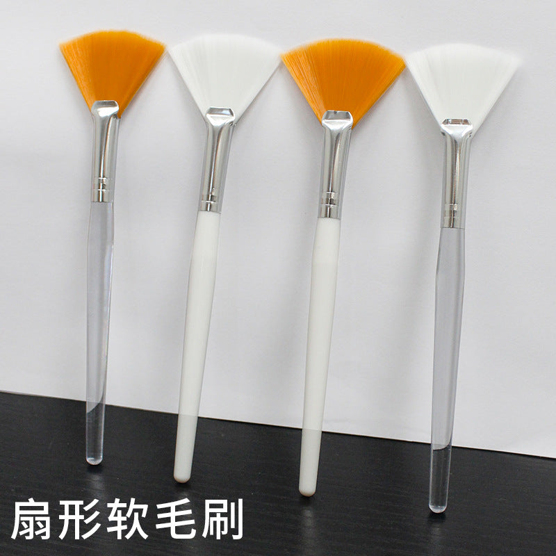 Beauty silicone brush facial mask brush makeup brush soft bristle head brush mud mask beauty tool fan-shaped fruit acid brush