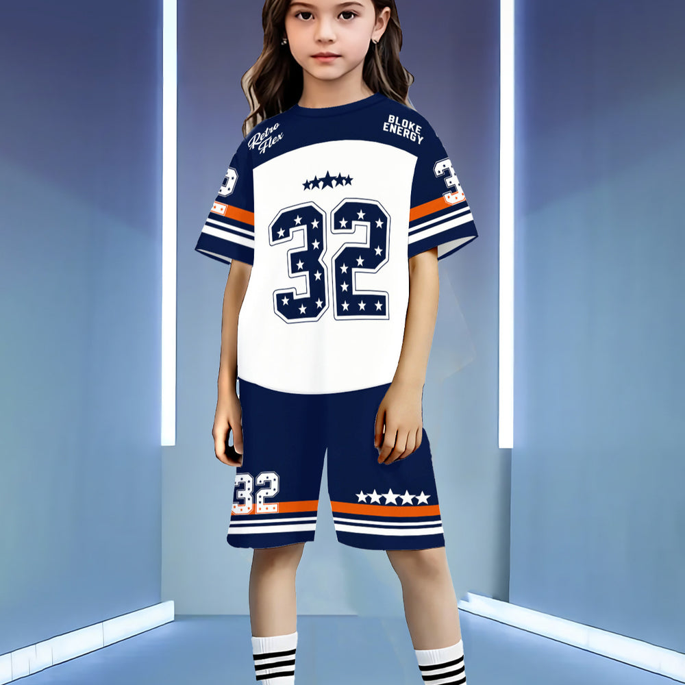 wholesale girls' short-sleeve and shorts sets, fashionable spring, summer, and autumn outfits for girls