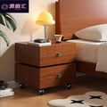Rotatable drawer chest sofa side table solid wood creative light luxury mid-century style drawer storage cabinet bedside table