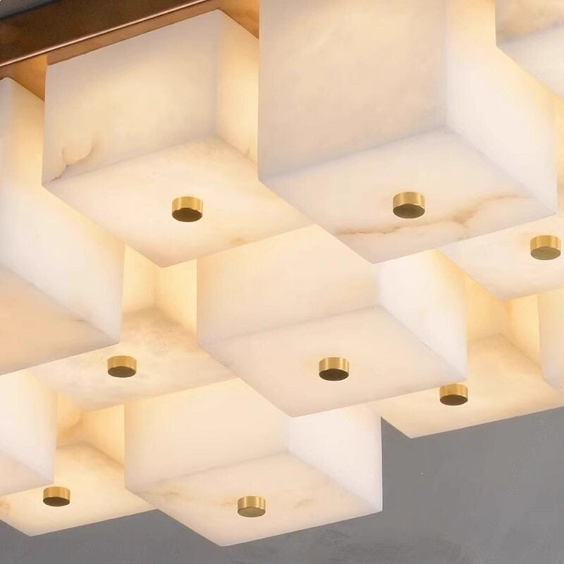 Marble all-copper ceiling lamp modern new chinoiseriecasualaccessible luxury bedroom dining room study lamp designer creative living room