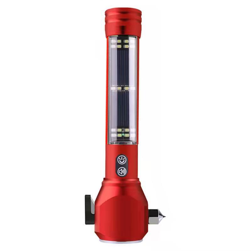 Cross-border T6 vehicle safety cone strong light USB charging multi-function COB light fire emergency alarm output flashlight