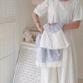 【dropshipping】girls' summer outfit set - new stylish baby doll collar sleeveless tank top with color block design
