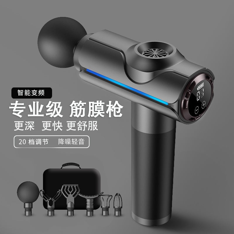Fascia gun massager lcd screen handheld massage gun muscle relaxation massager impact fascia gun cross-border wholesale