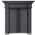 Zinc alloy villa door double door courtyard door entrance double door rural self-built house security door for home entrance door