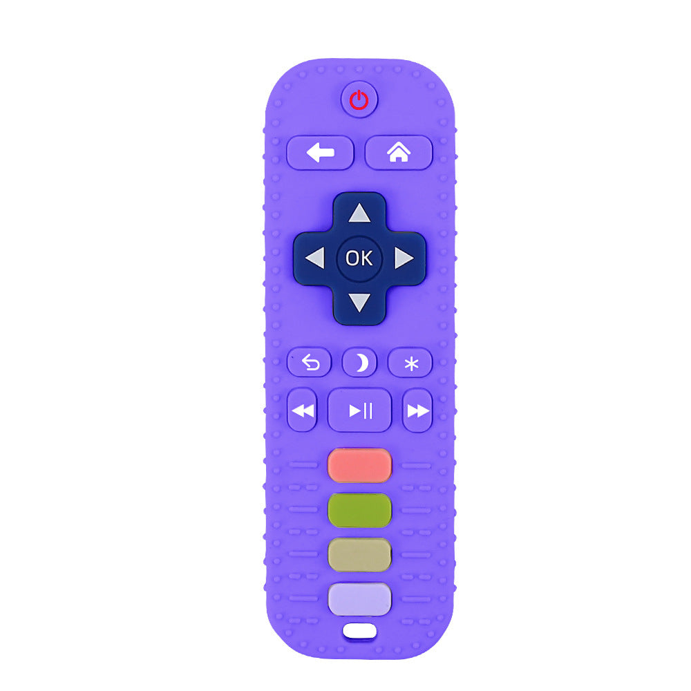 explosive product simulation button remote control baby toothpaste baby anti-eating hand grinding teeth food grade silicone toothpaste
