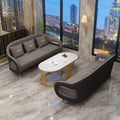 Italian minimalist curved office sofa set - modern, simple business reception, negotiation table and chairs for sales centers