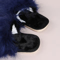plus size fur slippers women's imitation fox fur women's slippers imitation raccoon fur heattech shoes toe cap slippers european station women