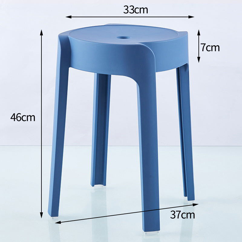 Thickened plastic stool for home strong and durable extra thick stackable casual modern windmill stool spare bench chair