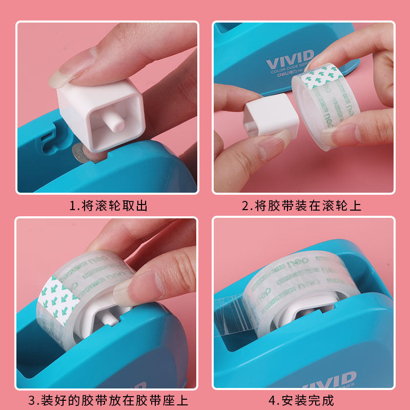 Deli 814a Tape Holder Small Table Cutter Large Rack Machine Adhesive Strip Adhesive Paper Transparent Tape Tape Holder