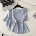 Korean style commute-inspired patchwork knit camisole - women's summer outerwear, slim fit, high-end, soft & elegant top