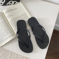 Flip-flops women's summer outwear casual black flip-flops non-slip beach shoes seaside ins trendy summer sandals men's style
