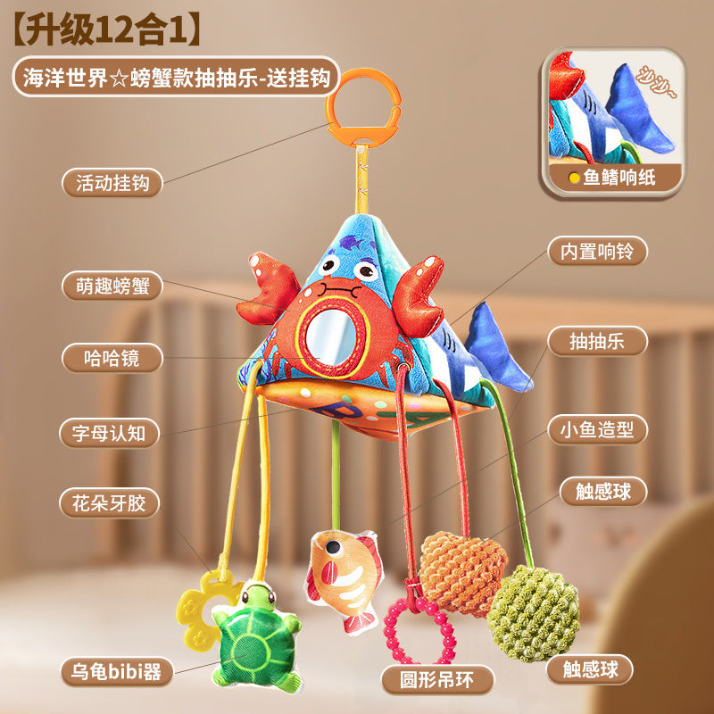 Newborn baby stroller pendant car rattle baby wind chime car soothing bed bell hanging security seat toy