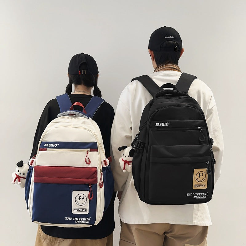 New middle and high school students backpack schoolbag Korean version large-capacity student campus backpack waterproof travel computer bag