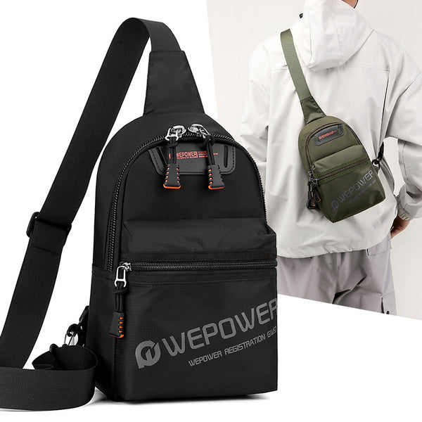 WEPOWER new  fashion shoulder bag men's bag multi-pocket light commuter messenger bag casual breast bag