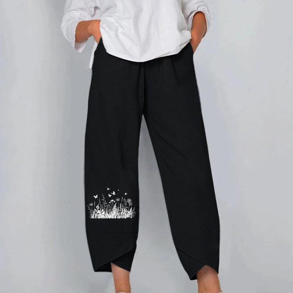 factory direct spring/summer new arrivals: women's elastic waist cotton linen loose casual pants/homewear pants for export