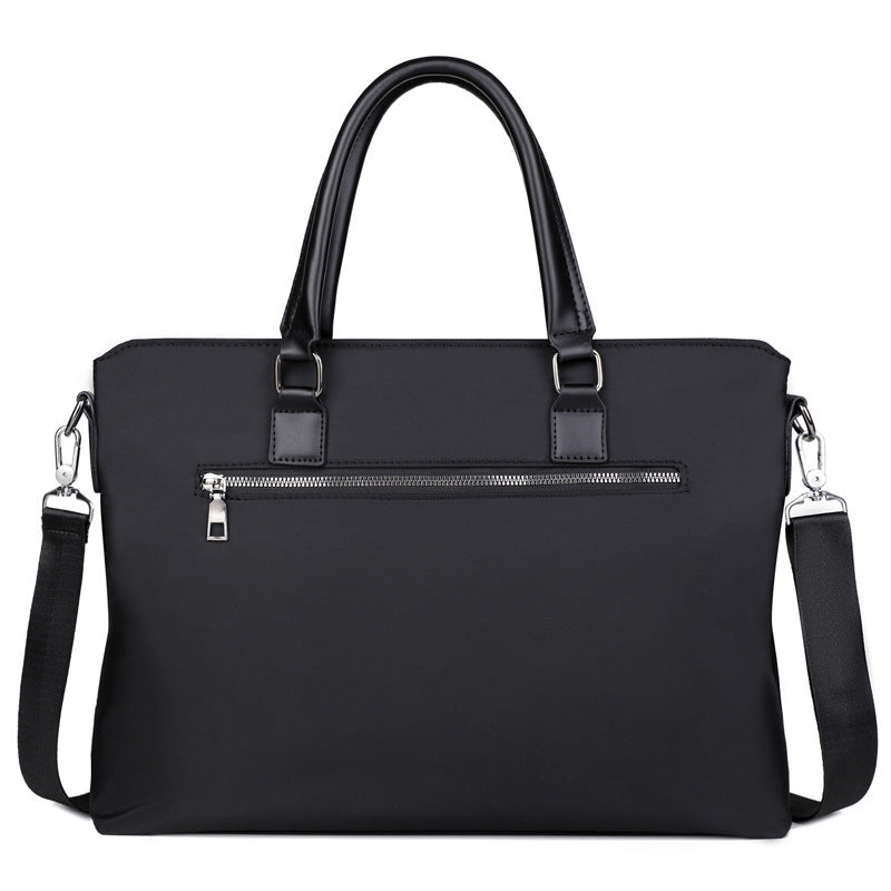 New business handbag simple briefcase Oxford cloth oblique shoulder bag horizontal men's meeting bag file bag