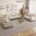 Scandinaviancasual no-wash technical cloth sofa small apartment rental apartment living room simple sofa straight row cat claw leather