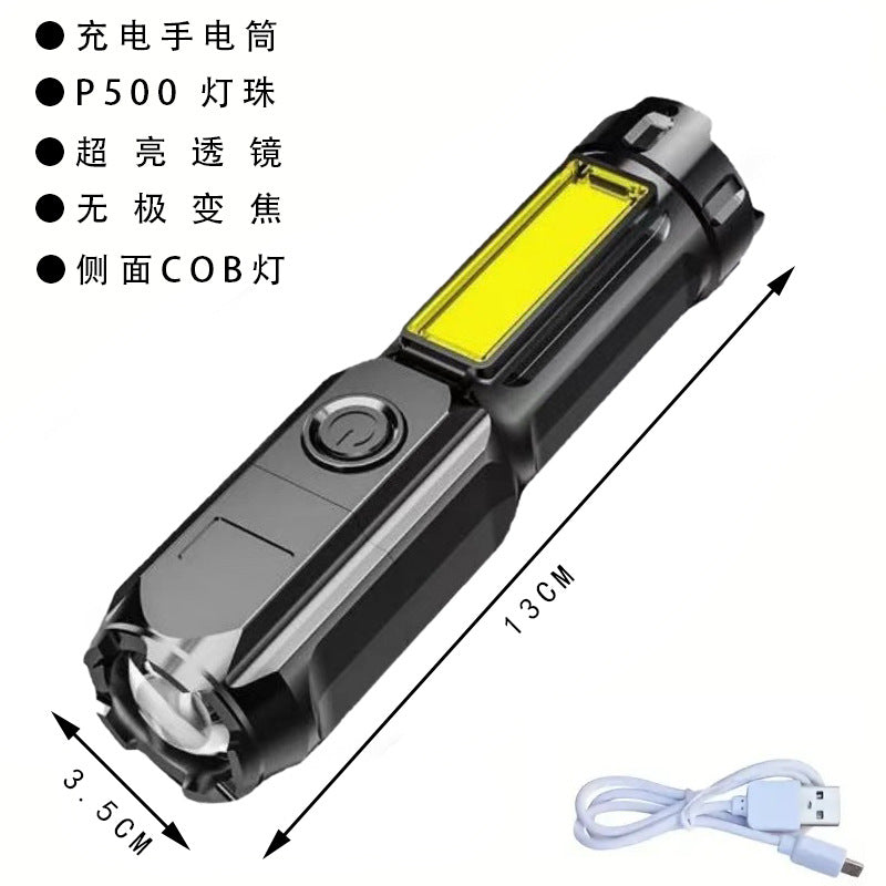 Four nuclear explosions bright flashlight strong light rechargeable 100,000 lumens strong light special forces outdoor multi-function led long-range shooting