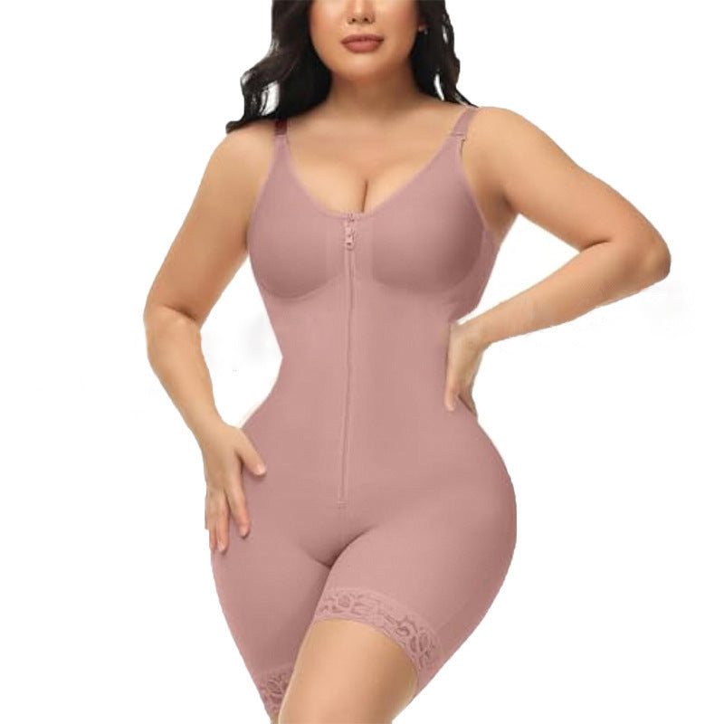new arrivalfashion corset shaping jumpsuit silm waist lifting hip zipper bottom crotch tight abdominal shaping garment