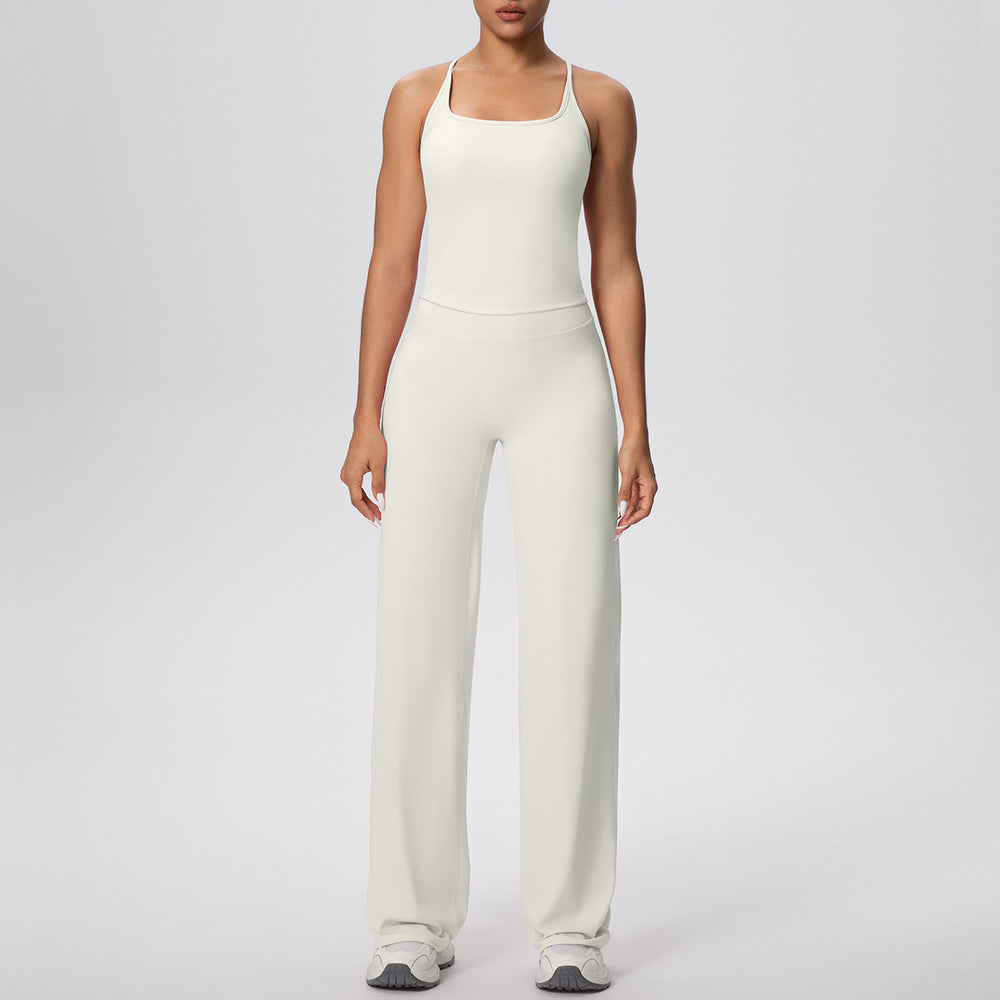 Cloud-feel casual quick-drying sports beautiful back peach butt yoga suit outdoor training running fitness suit two-piece set