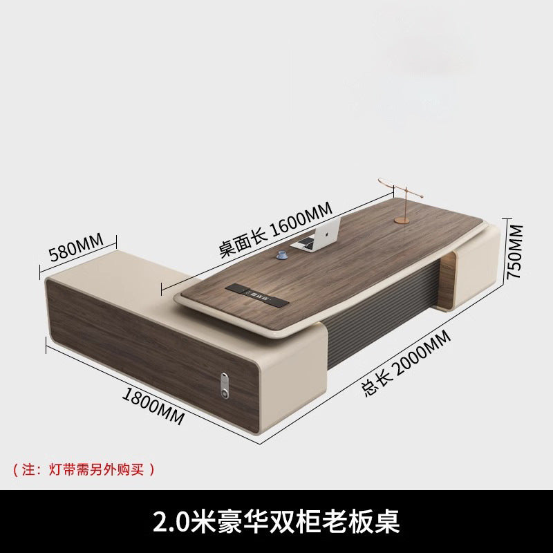 Luxury executive office desk and chair set - modern minimalist manager/ceo desk - painted finish - executive office furniture