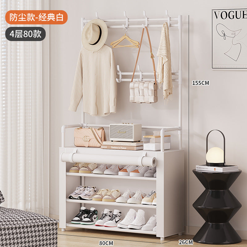 Shoe rack, multi-layer household entrance, dustproof, simple shelf, indoor storage, dormitory shoe cabinet against the wall