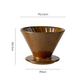 Retro japanese high-looking kiln-turned ceramic coffee filter stylish mocha coffee filter cup coffee powder filter