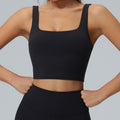 Lycra high-end sports bra, lulu style, high-impact sports tank top, women's fitness shockproof barely-there yoga bra