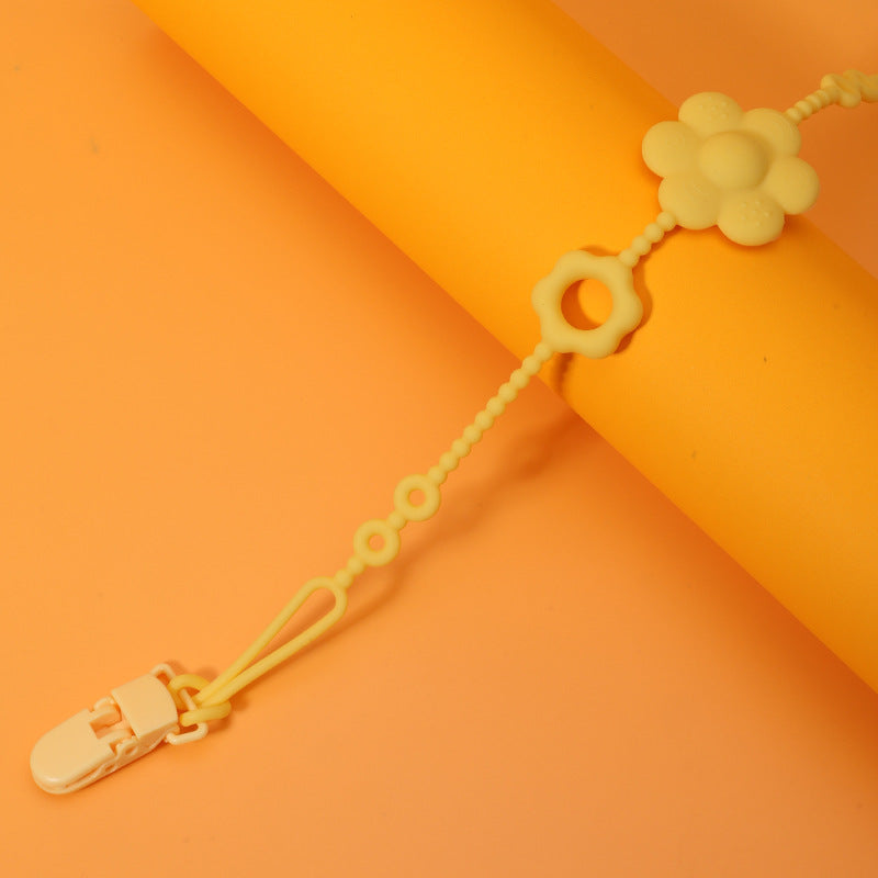 Directly from the manufacturer, infant pacifier silicone chain buckle pacifier chain clip, infant silicone anti-drop chain