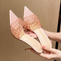 Yx transparent high heels women's summer 2026 new pointed toe stiletto sandals versatile slimming niche design fashion women's shoes