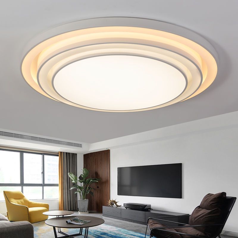 Led ceiling light round living room lamp 80cm minimalist modern elegant home bedroom light 1m large round room lighting fixture