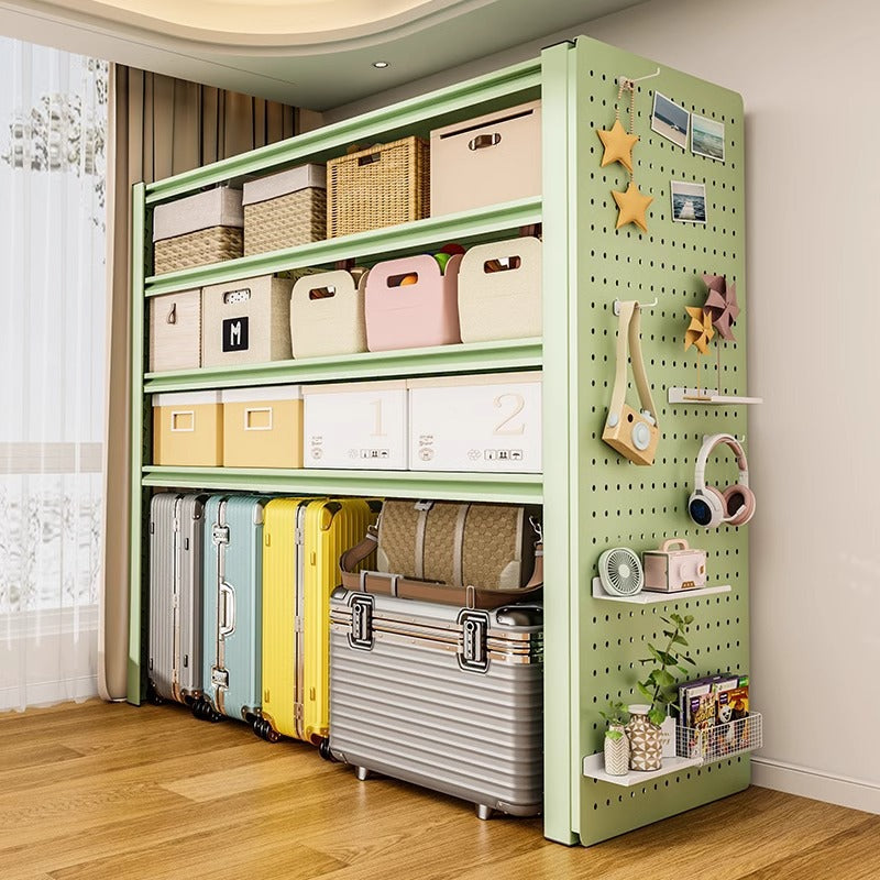 Household shelf storage rack floor-standing multi-layer bookshelf perforated board storage sundries express storage rack supermarket display rack
