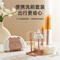 Portable bottle brush suit silicone bottle brush storage box travel size cleaning brush baby bottle cleaning brush