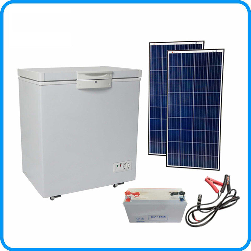 Solar powered freezer 210l, 300l dc home large capacity 12v 24v solar freezer refrigerator