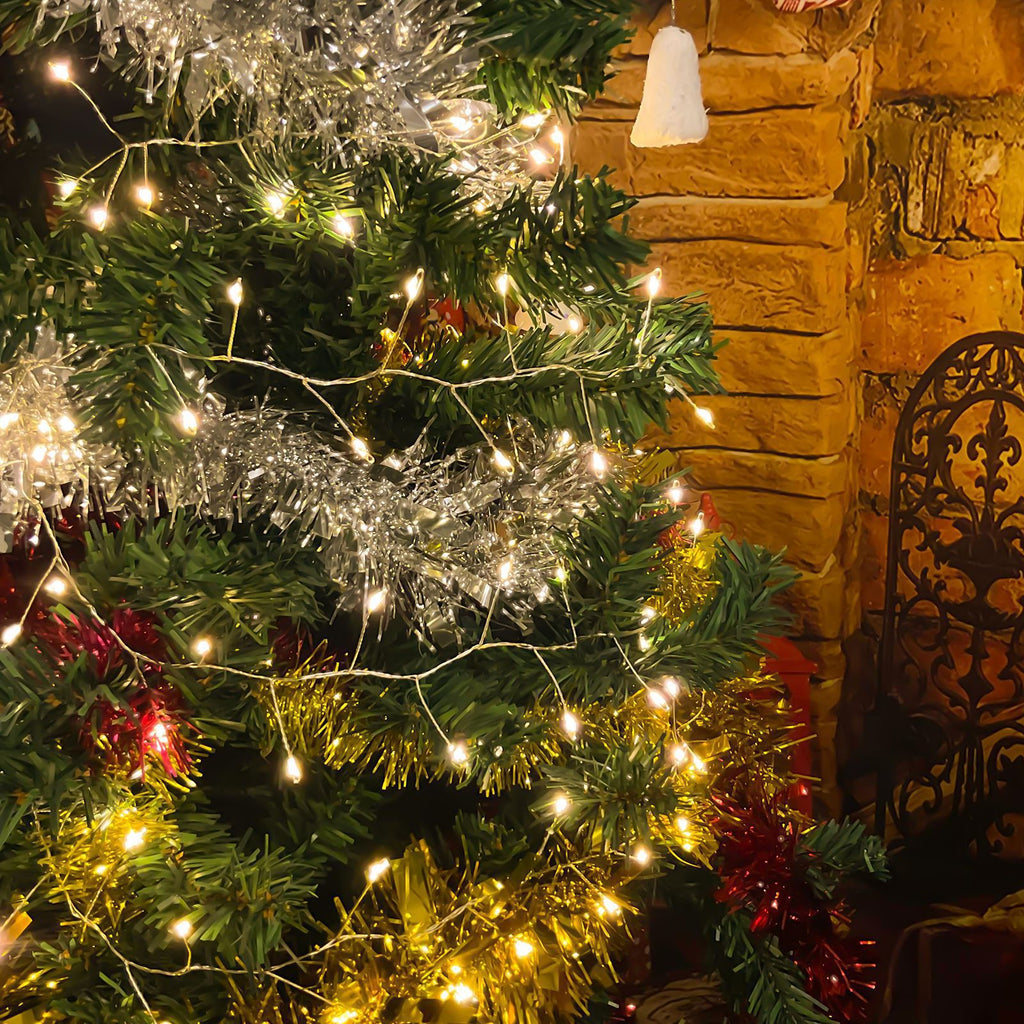 Korean LED copper wire firecracker light Xiaohongshu same Christmas tree decoration lights 31V series light string star flashing light