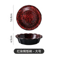 Japanese-style creative fruit & vegetable dessert salad bowl - microwave safe rice bowl - solid color ceramic with lace trim