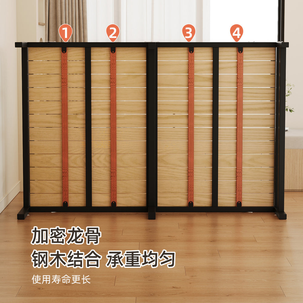 Folding bed - simple, home-use, adult single bed - perfect for rentals, offices, nap time, dorms - iron frame bed