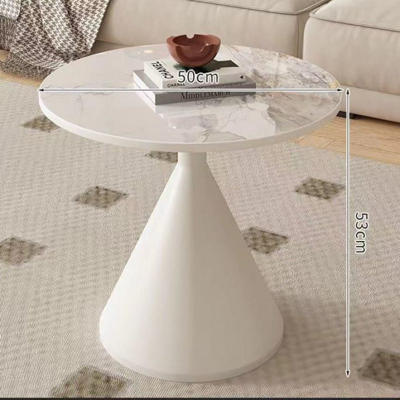 Cream style slate coffee table round living room for home small apartment b&b popular table modern normcore combination coffee table