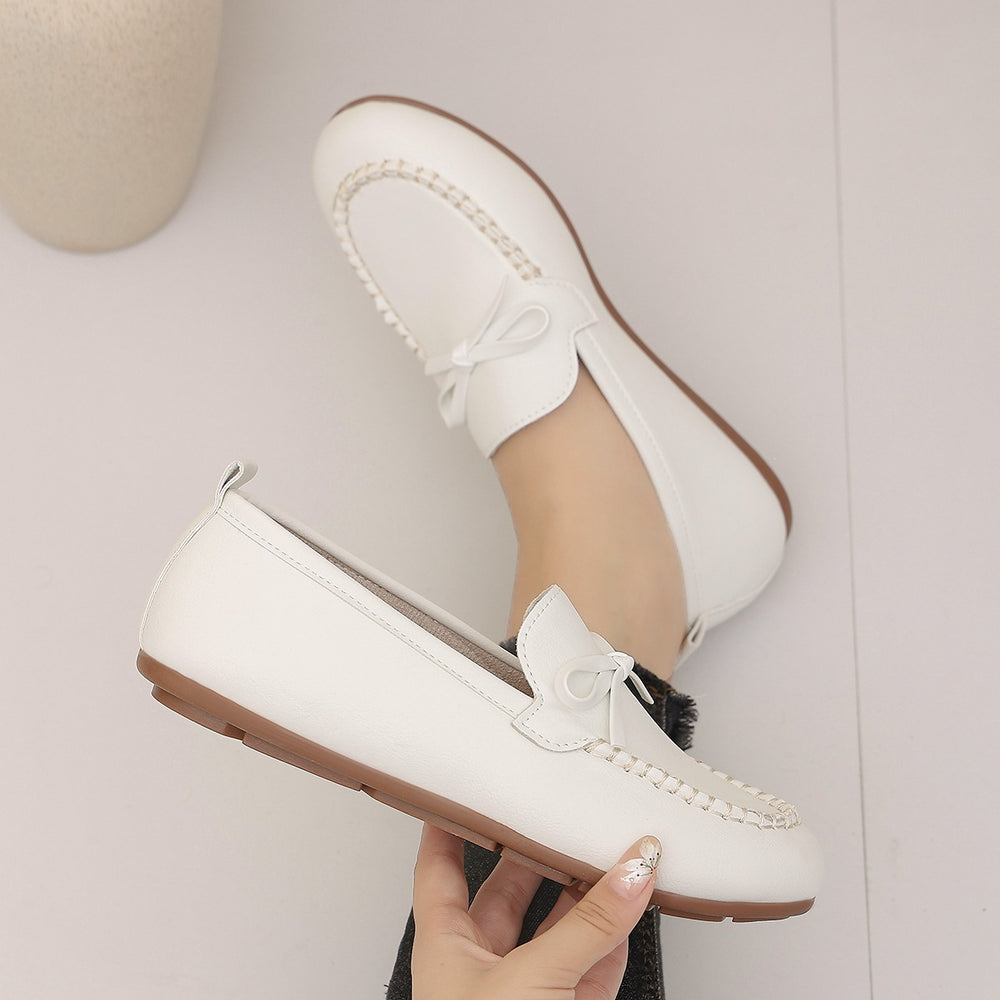 Exportplus size loafers independent station hot style  spring autumnew arrivalbows slip-on flats beanie shoes