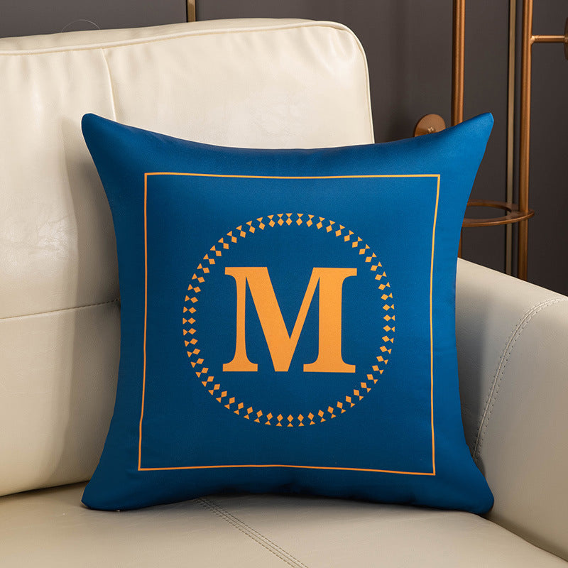 Horse year throw pillow cover sofa cushion simple light luxury high-end silk satin bedroom living room bedside cushion cover