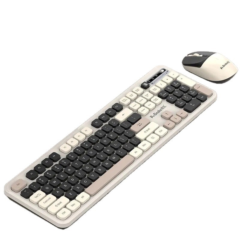 Viper wk500 wireless keyboard and mouse combo - silent keys, cute design, perfect for office, business, and everyday pc use