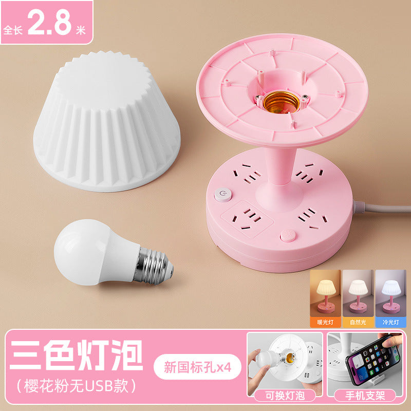 Integrated desk lamp & nightstand light - led bedside lamp for study, bedroom, baby feeding, eye protection, and sleep